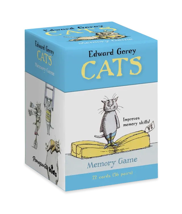 Pomegranate Edward Gorey Cats huskespil 36 kort mørk humor