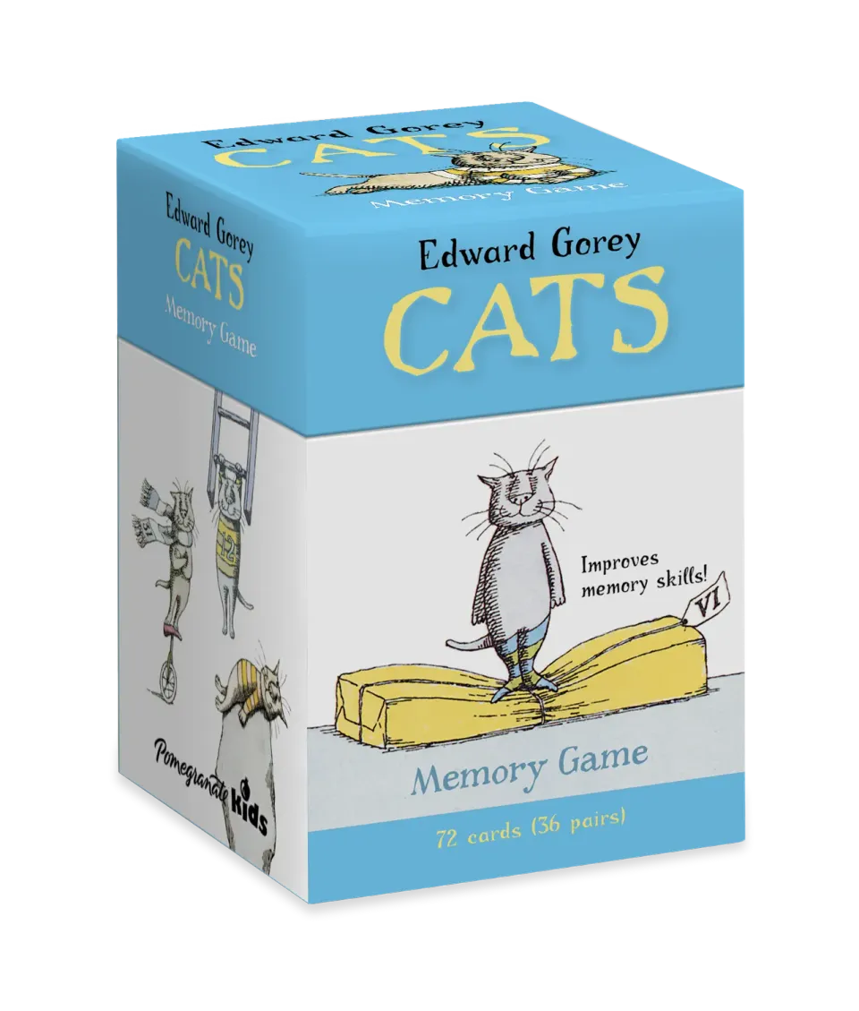 Pomegranate Edward Gorey Cats huskespil 36 kort mørk humor