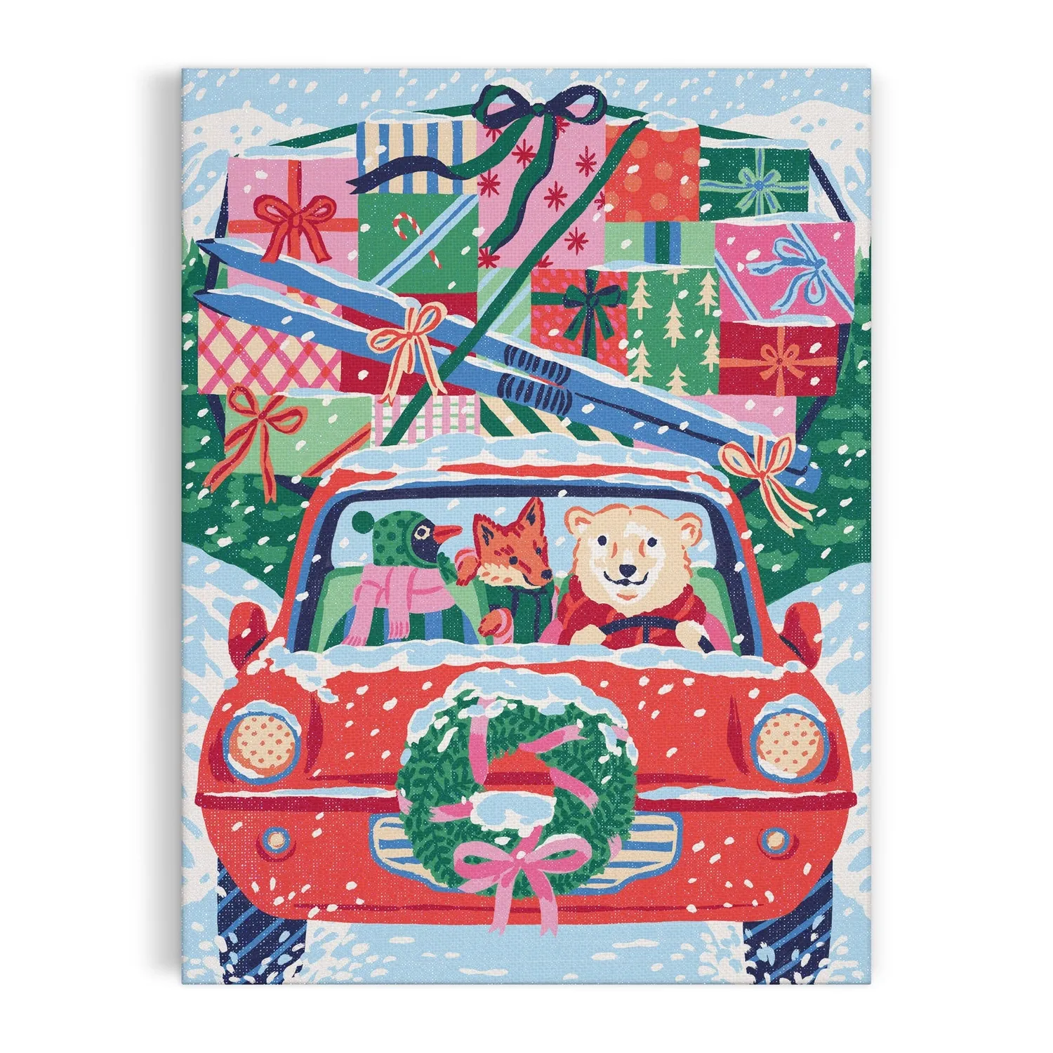 Good Puzzle Co. Christmas Joyride mal efter tal sæt 23x30 cm