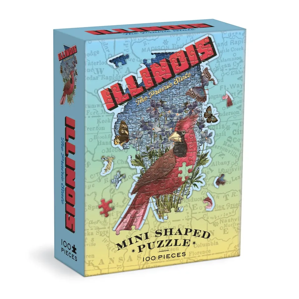 Good Puzzle Co. Illinois Mini puslespil 100 brikker formet