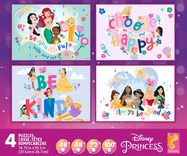 Ceaco Disney Princess puslespil multipack 48-100 brikker