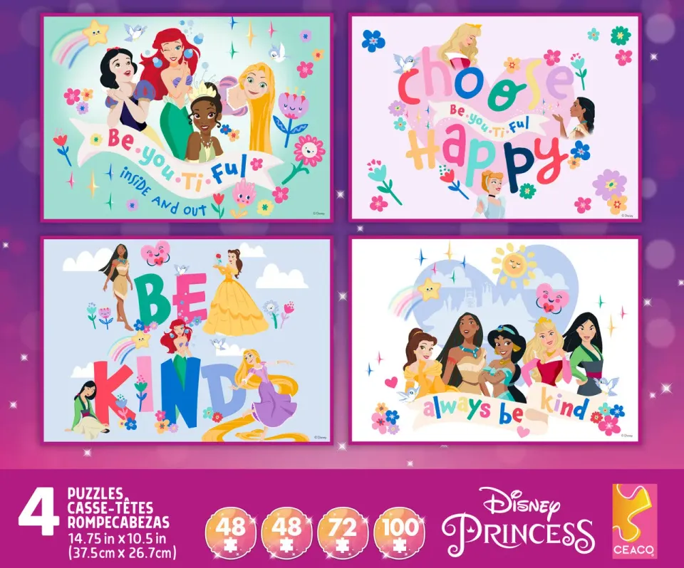 Ceaco Disney Princess puslespil multipack 48-100 brikker