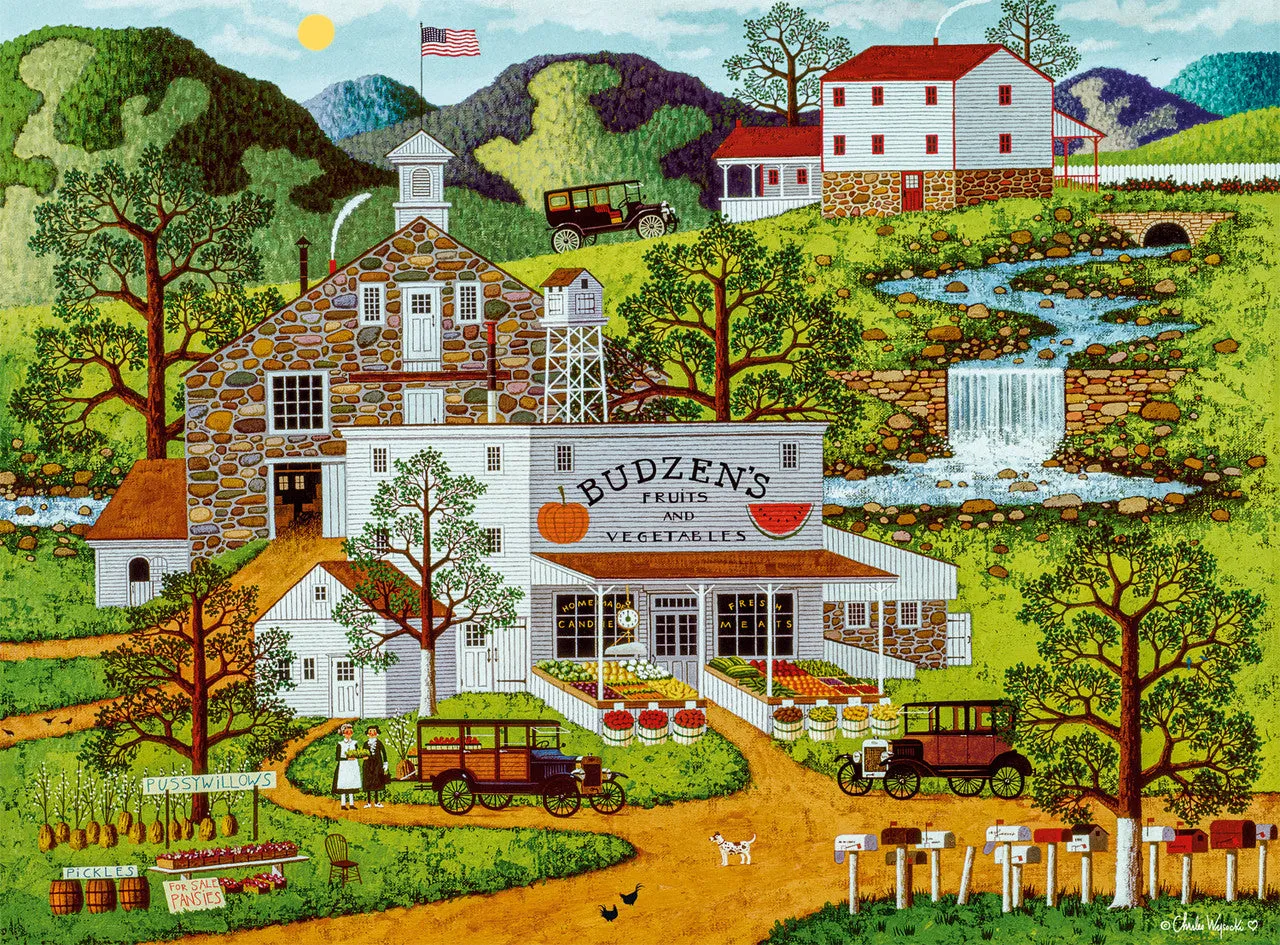 Buffalo Games Charles Wysocki Budzens puslespil 1000 brikker købmand