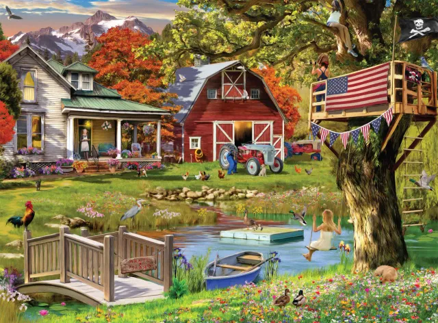 Buffalo Games Country Life Country Clubhouse puslespil 1000 brikker