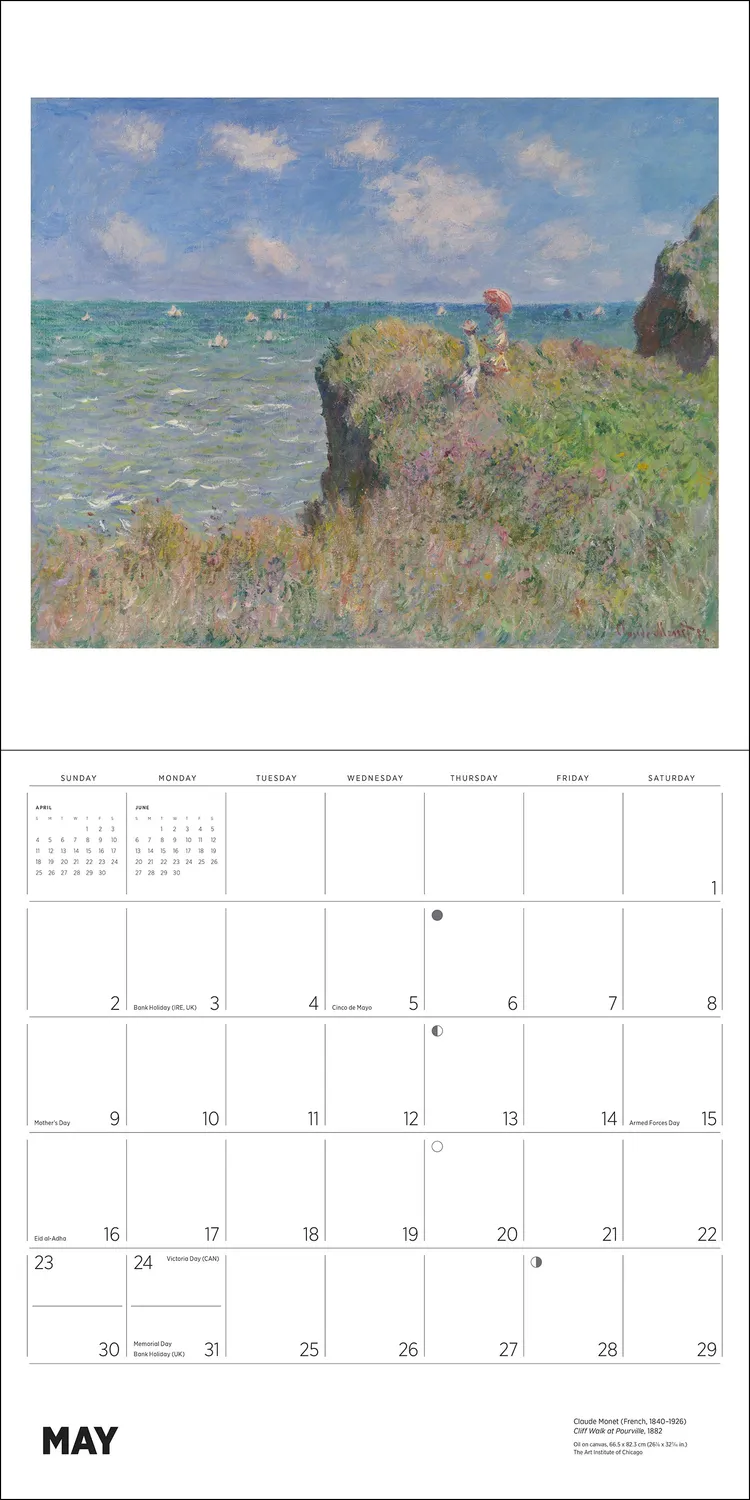 Pomegranate Claude Monet 2027 vægkalender impressionisme