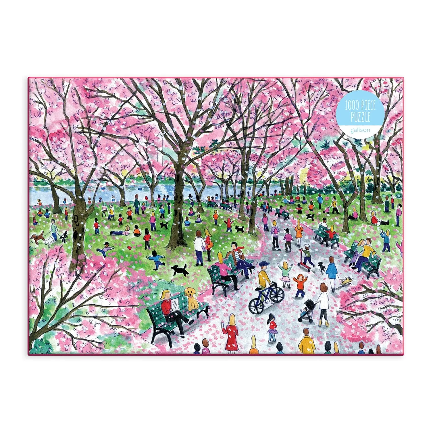 Galison Michael Storrings Cherry Blossoms puslespil 1000 brikker