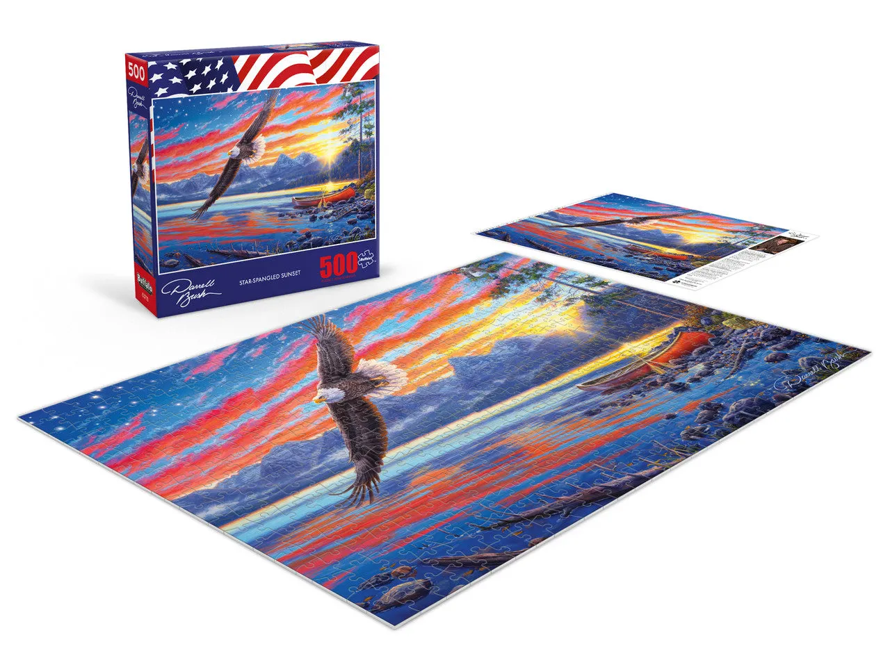 Buffalo Games Americana Star-Spangled Sunset puslespil 500 brikker