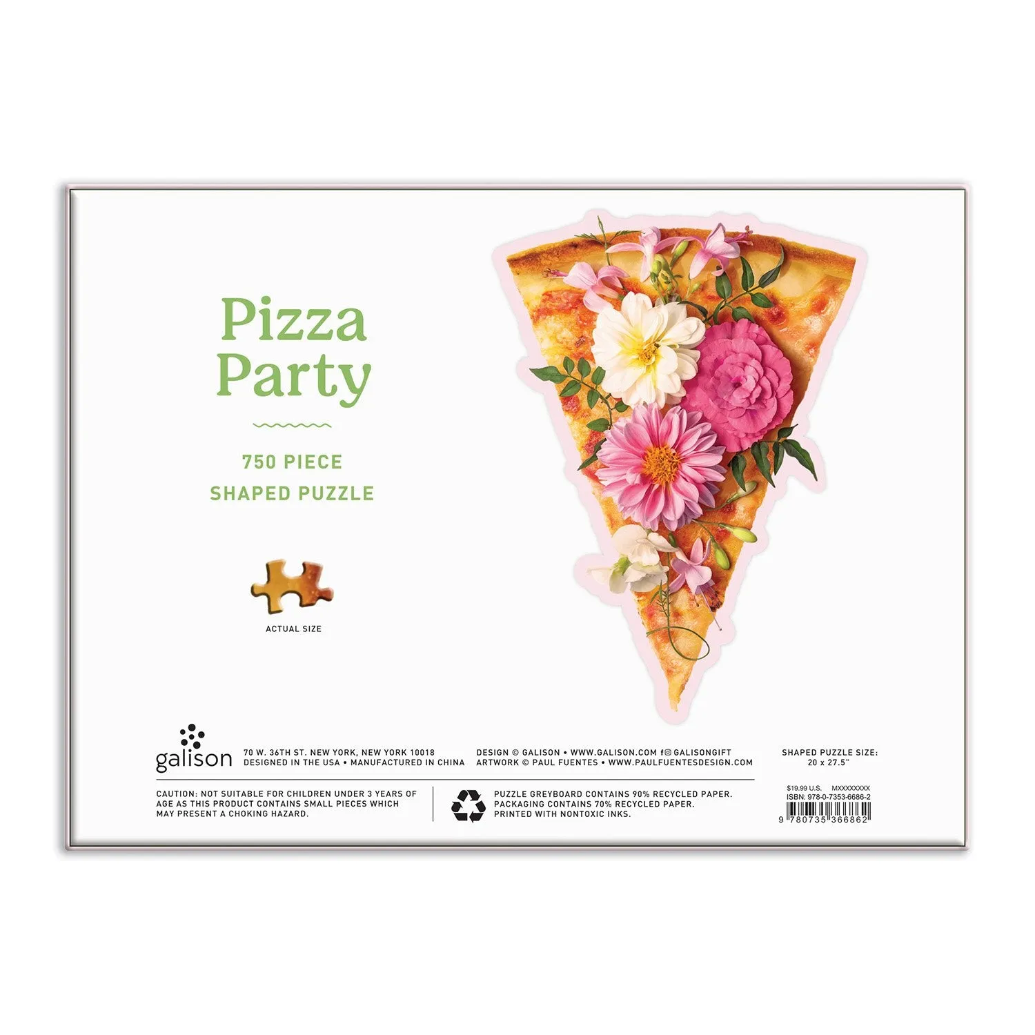 Good Puzzle Co. Pizza Party puslespil 750 brikker formet