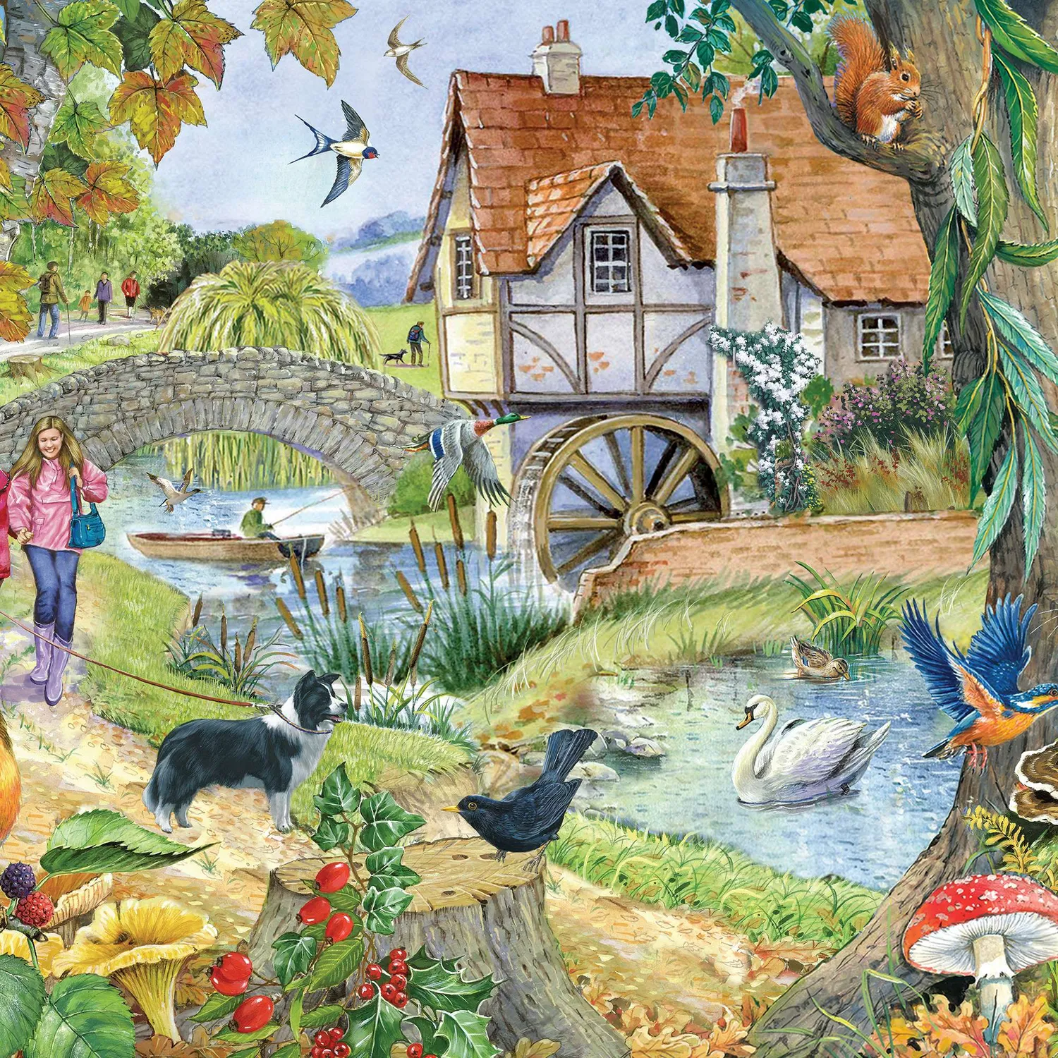 House of Puzzles Old Mill House puslespil 500 brikker dyr