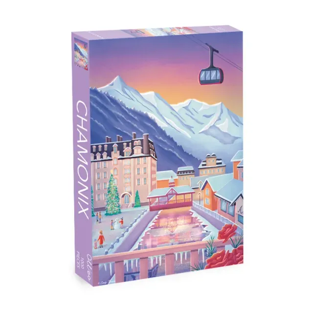 Olleo Chamonix puslespil 1000 brikker vinterby