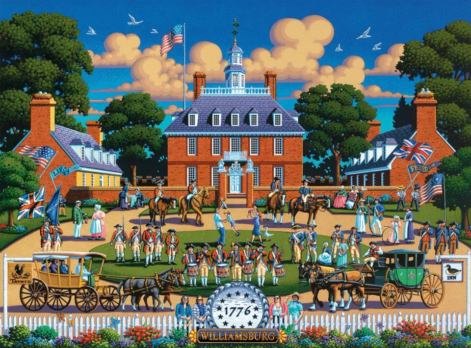 Buffalo Games Eric Dowdle Colonial Williamsburg puslespil 1000 folk-art