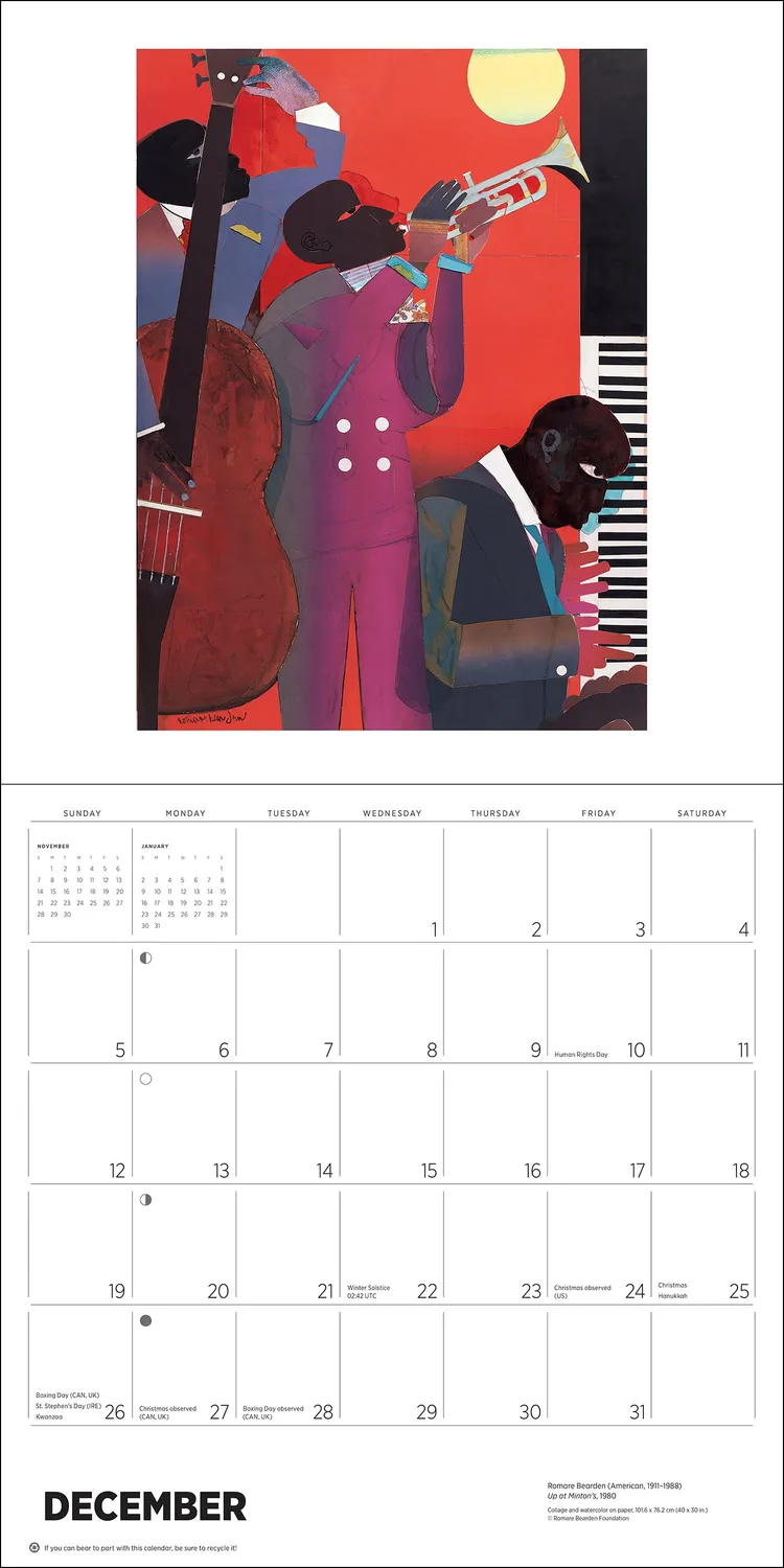 Pomegranate African American Art 2027 vægkalender kunst