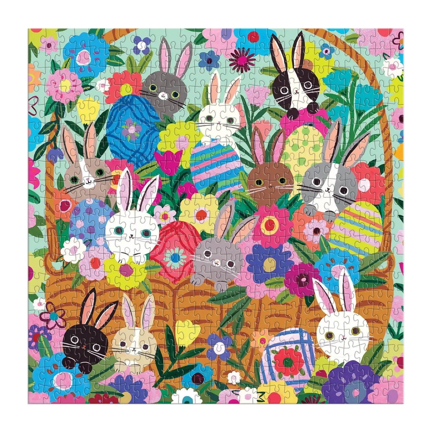 Mudpuppy Blooming Bunnies puslespil 500 brikker folie