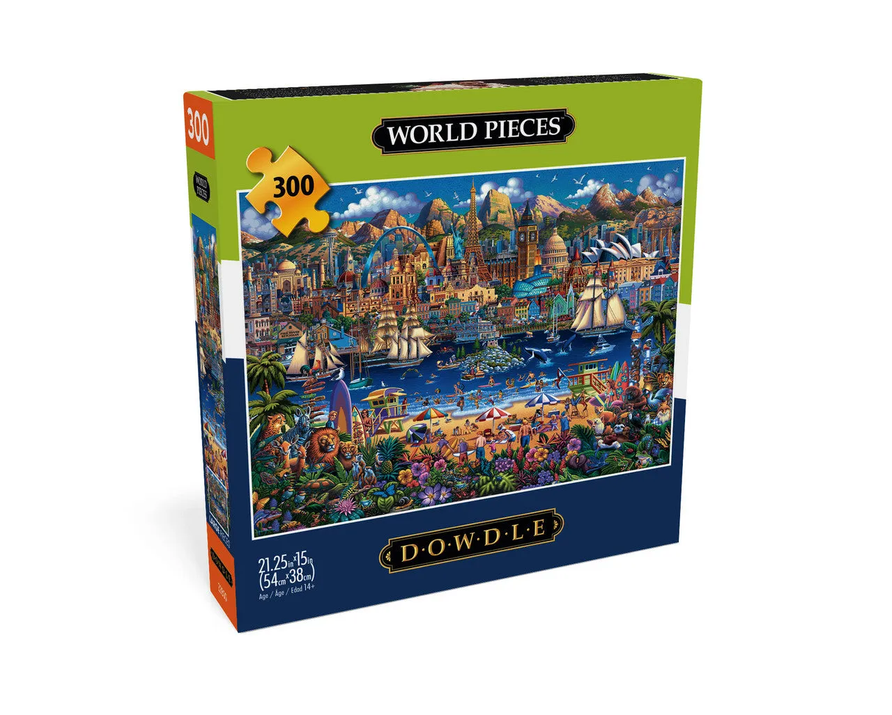 Buffalo Games Dowdle World Pieces puslespil 300 brikker