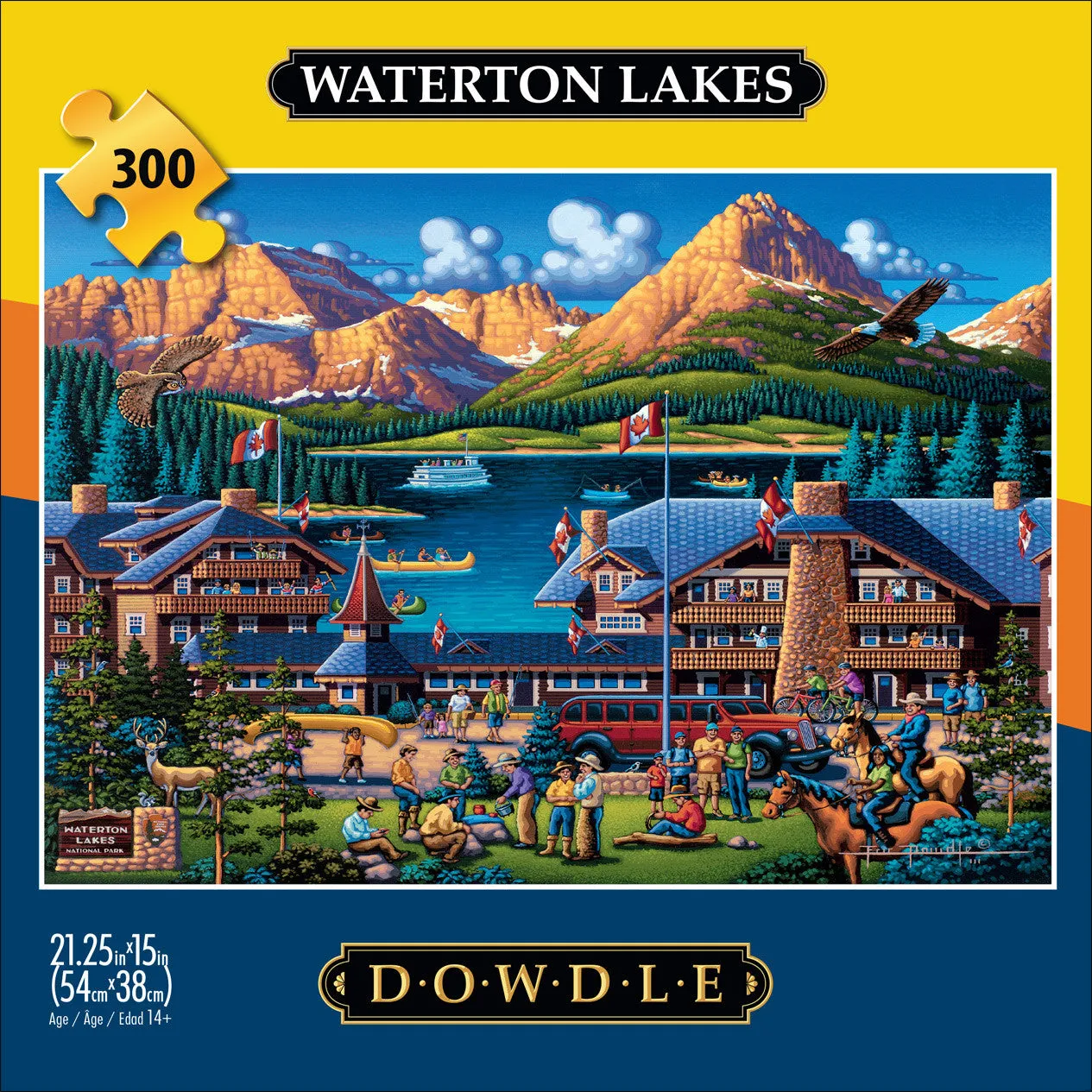 Buffalo Eric Dowdle Waterton Lakes puslespil 300 store
