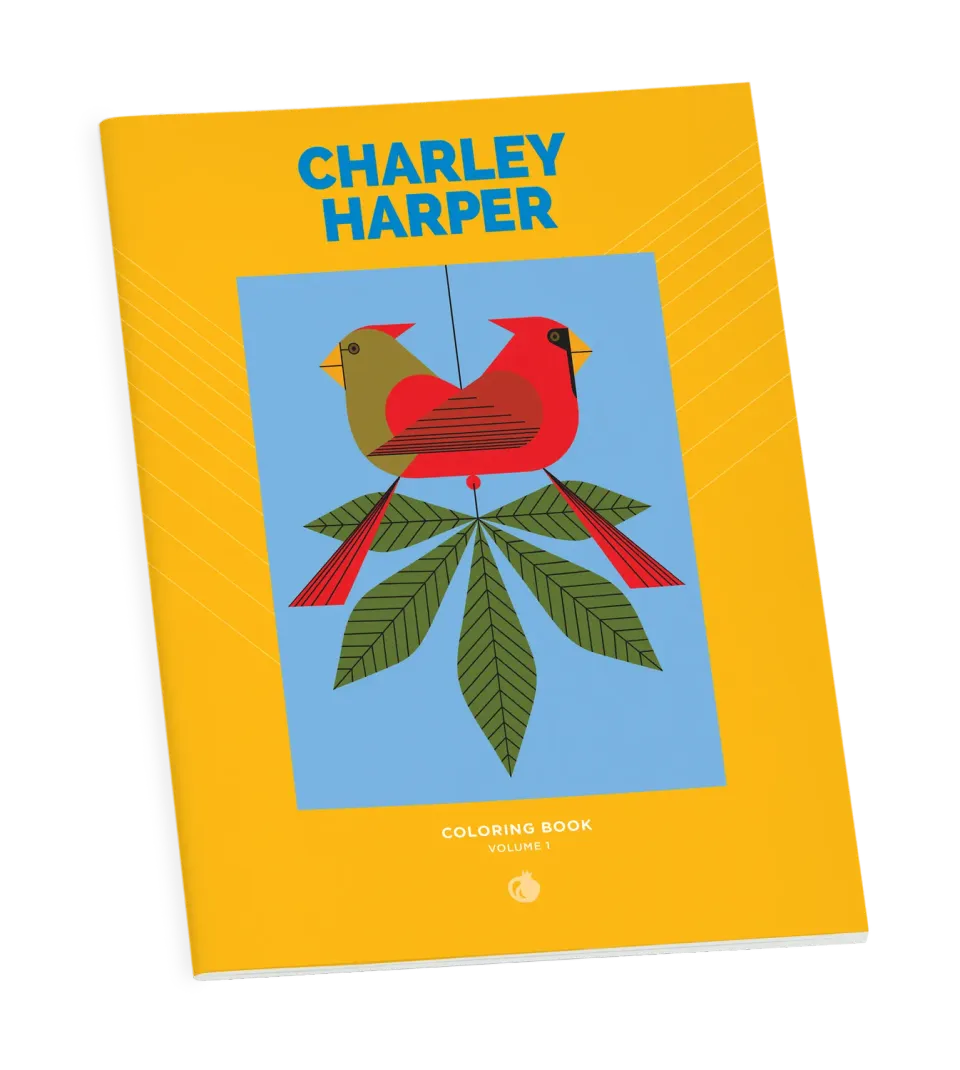Pomegranate Charley Harper Volume 1 malebog med dyr og fugle