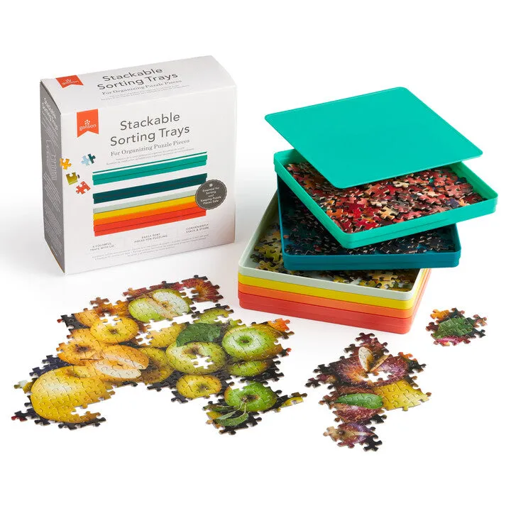 Good Puzzle Co sorteringsbakker puslespil 6 stk med låg