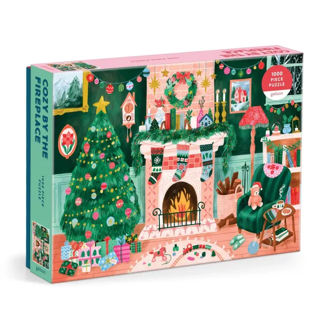 Good Puzzle Co. Cozy by the Fireplace puslespil 1000 brikker jul