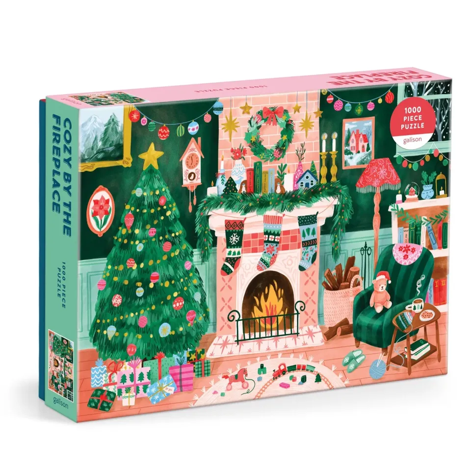 Good Puzzle Co. Cozy by the Fireplace puslespil 1000 brikker jul