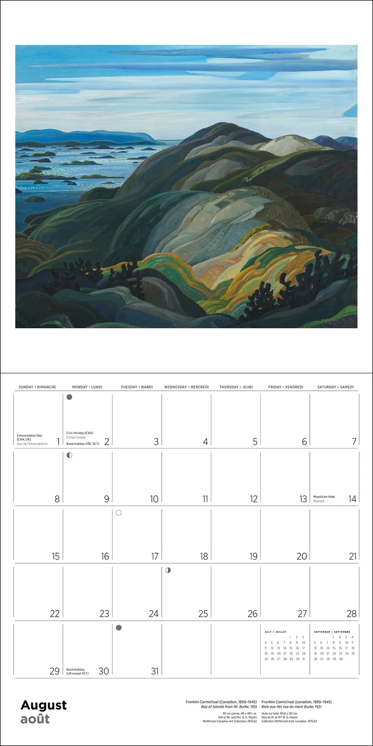 Pomegranate The Group of Seven 2027 vægkalender landskab