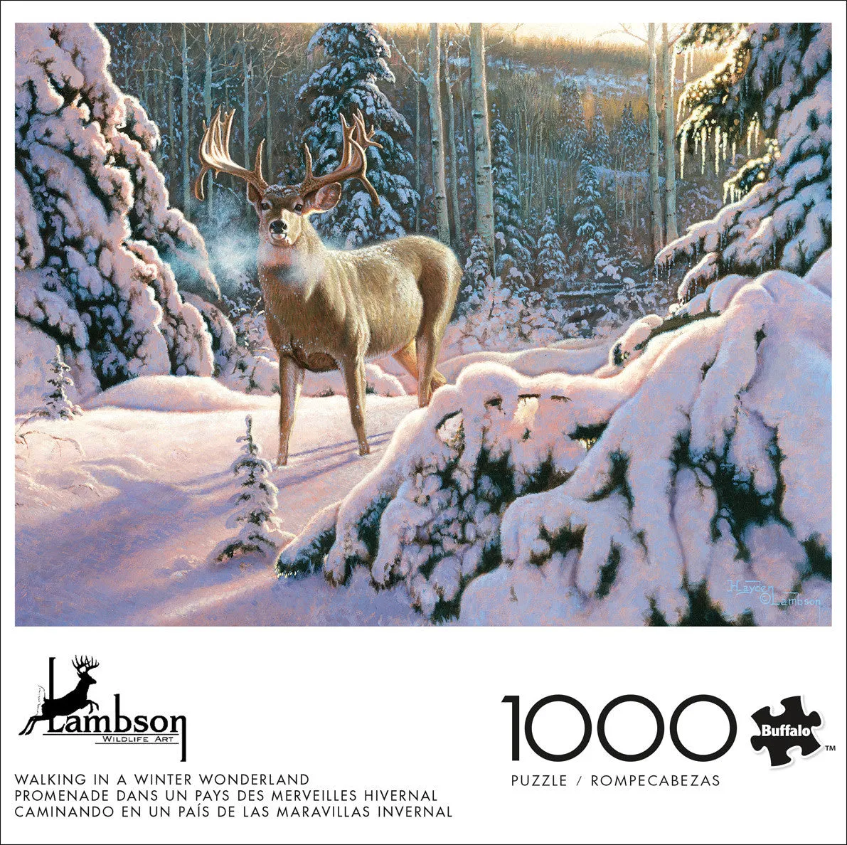 Buffalo Games Walking Winter Wonderland puslespil 1000 brikker