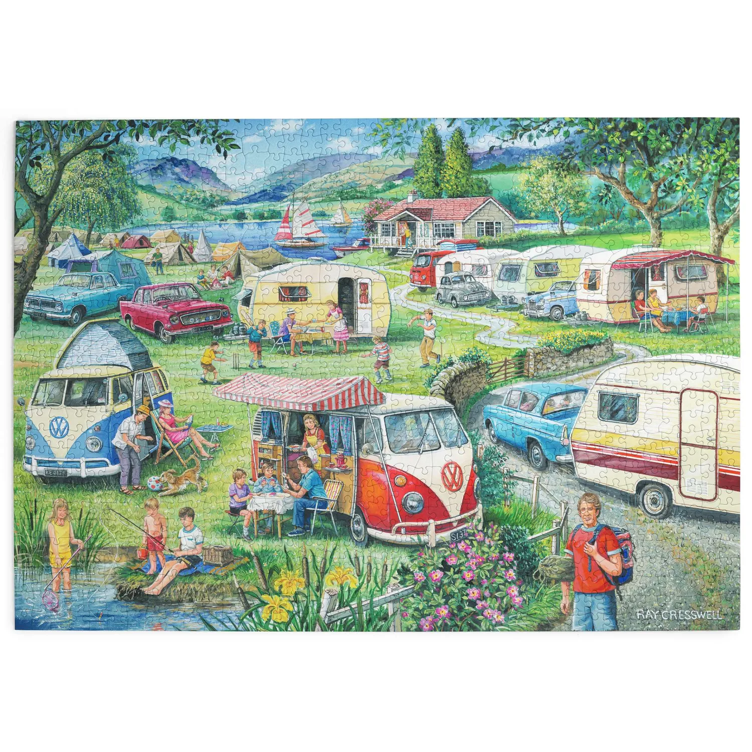House of Puzzle Happy Holidays puslespil 1000 brikker camping
