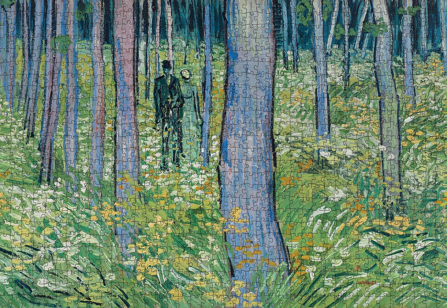 Pomegranate Vincent van Gogh Undergrowth with Two Figures puslespil 1000 brikker