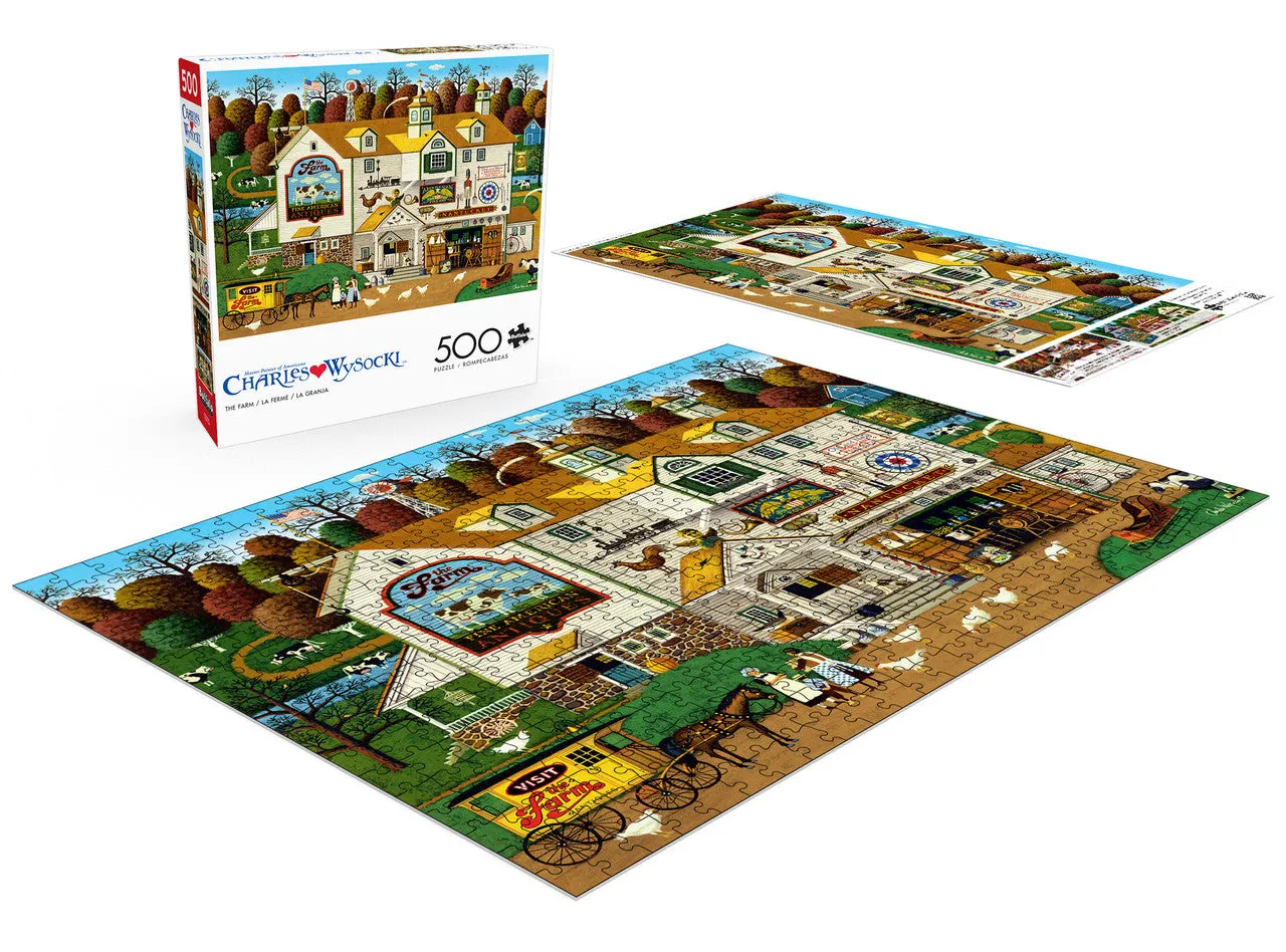 Buffalo Games Wysocki Americana The Farm puslespil 500 brikker landliv