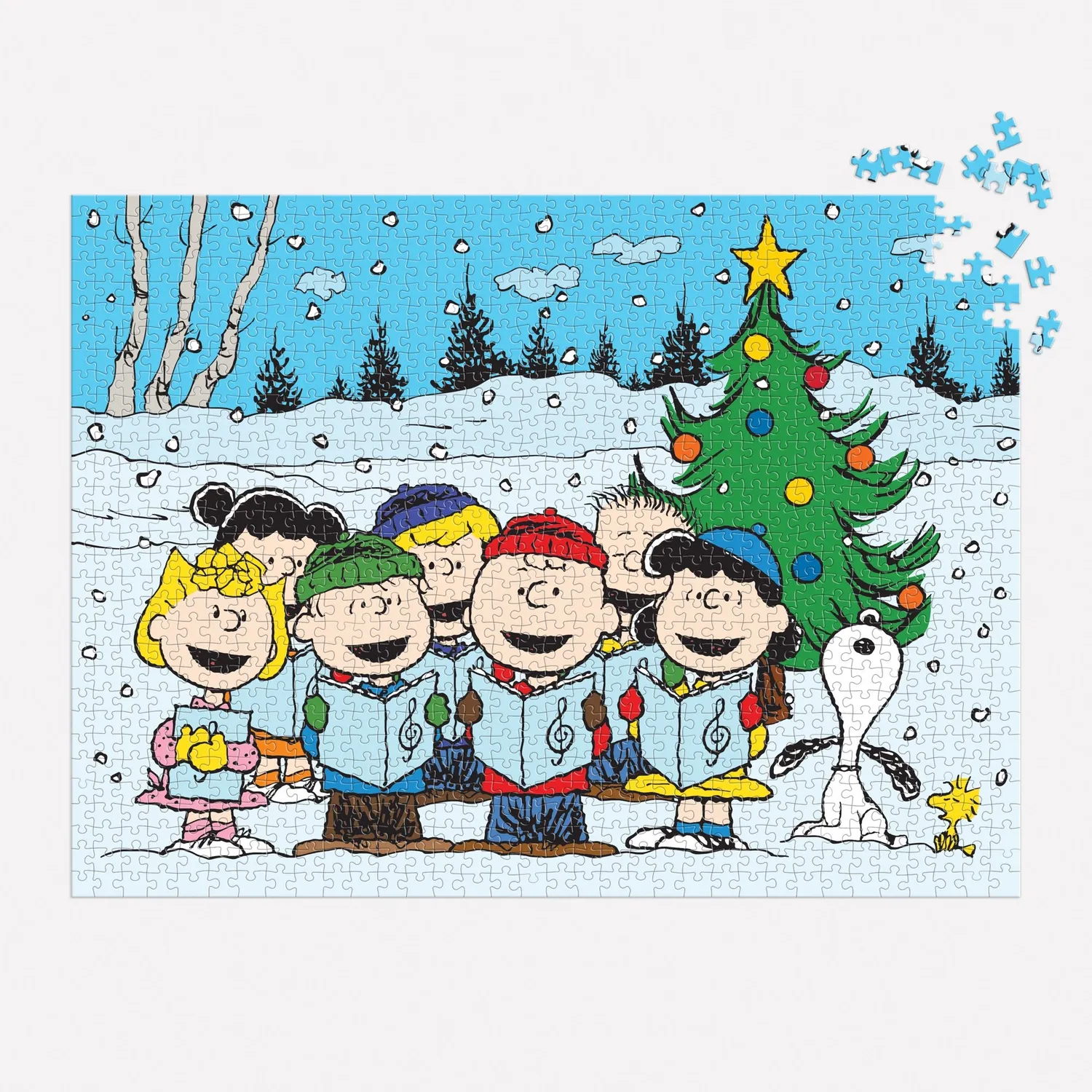 Galison Peanuts Christmas Caroling puslespil 1000 brikker jule