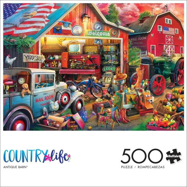 Buffalo Country Life Antique Barn 500 puslespil lade
