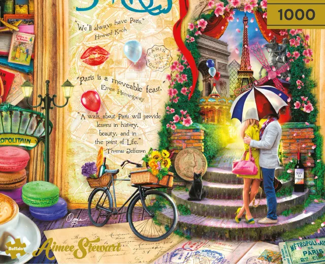 Buffalo Games Gold Life is an Open Book Paris puslespil 1000 brikker