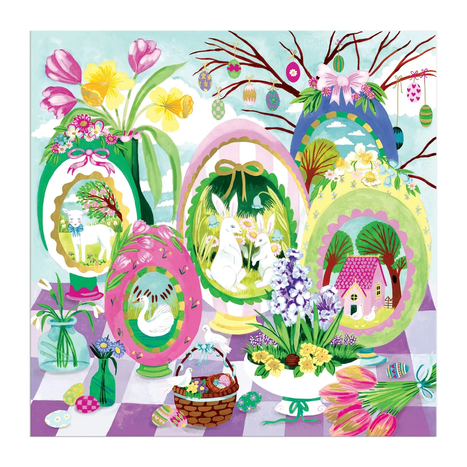 Good Puzzle Co. Windows to Spring puslespil 500 brikker foil påske