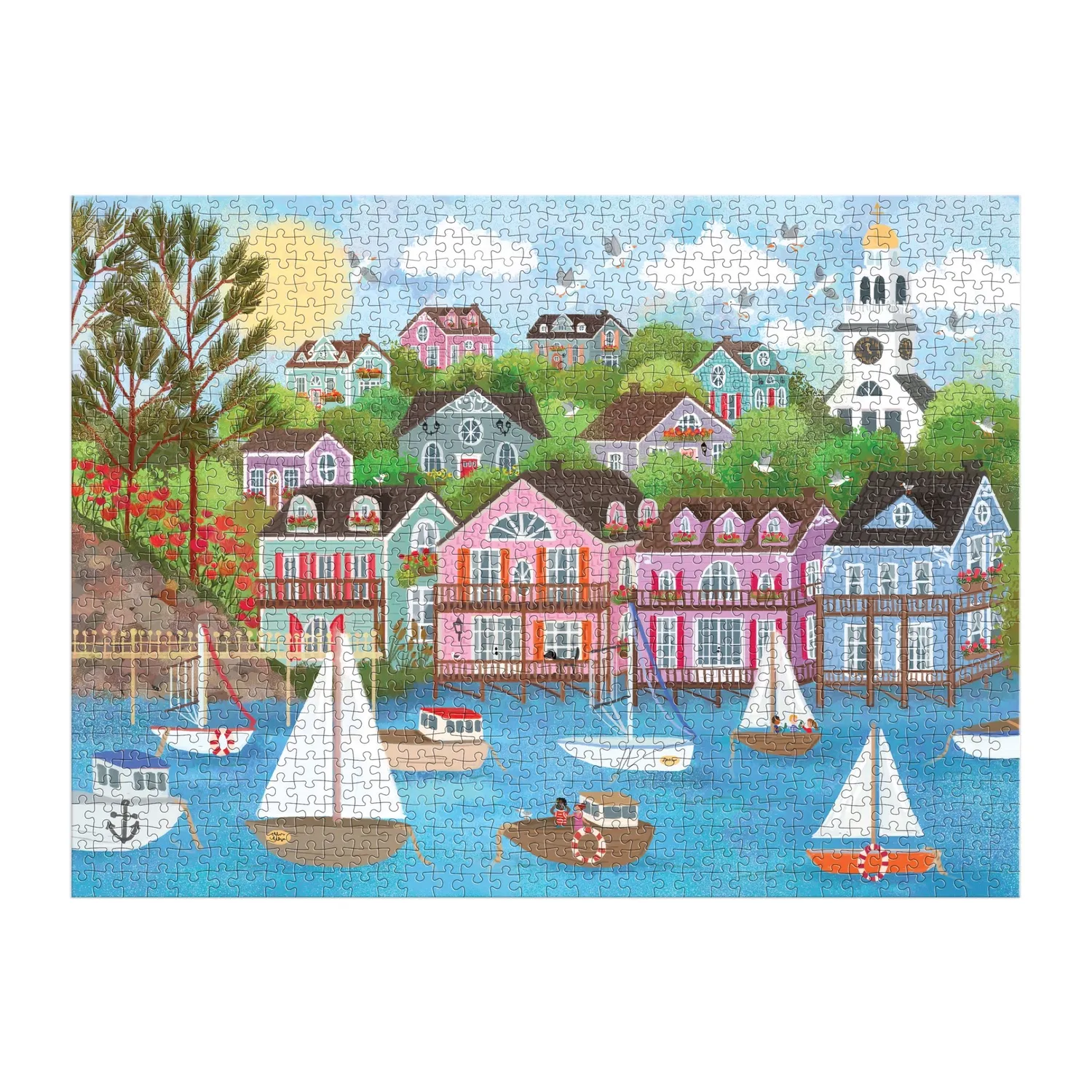 Good Puzzle Co. Joy Laforme Harbor by the Sea 1000 brikker puslespil kyst