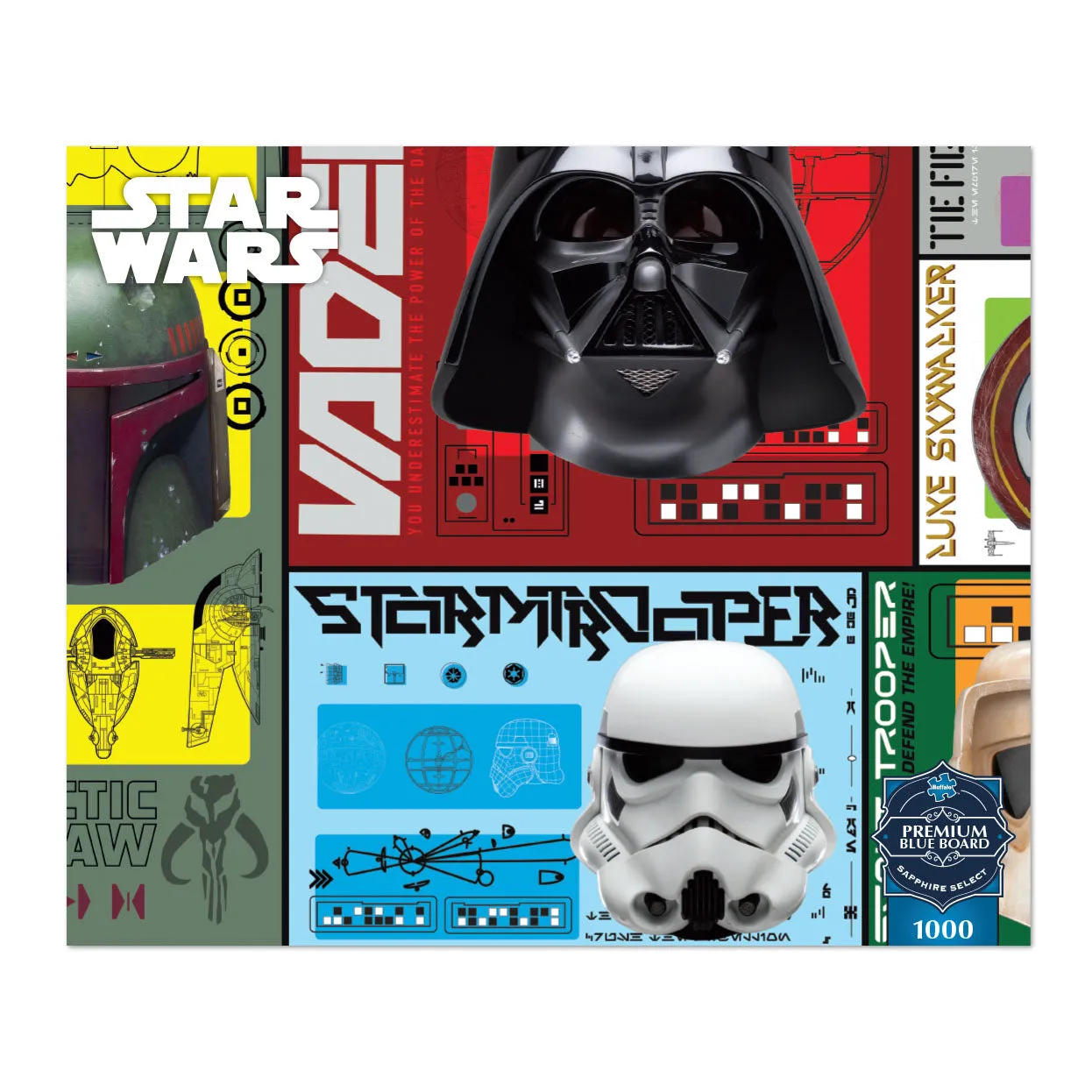 Buffalo Games Star Wars Helmets puslespil 1000 brikker Sapphire