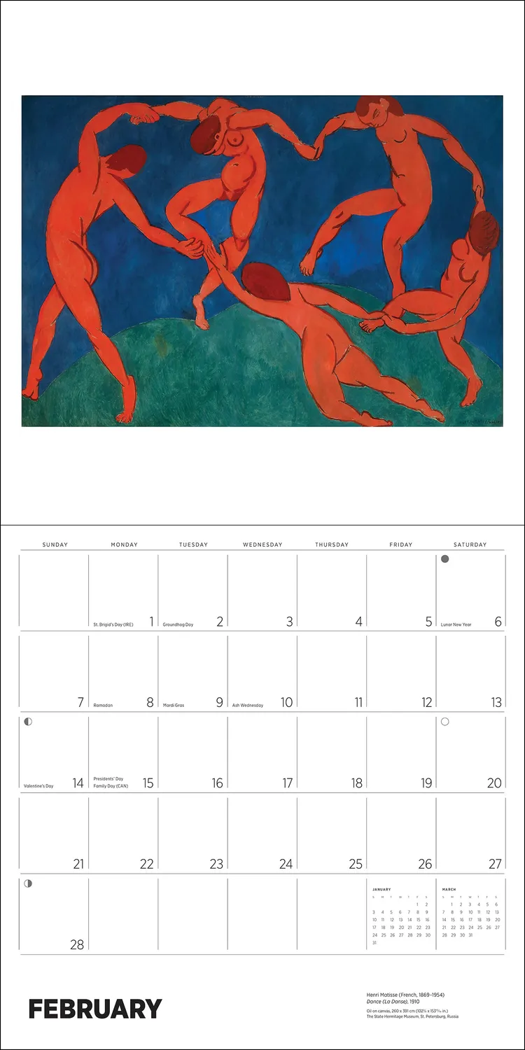 Pomegranate Henri Matisse 2027 vægkalender kunst