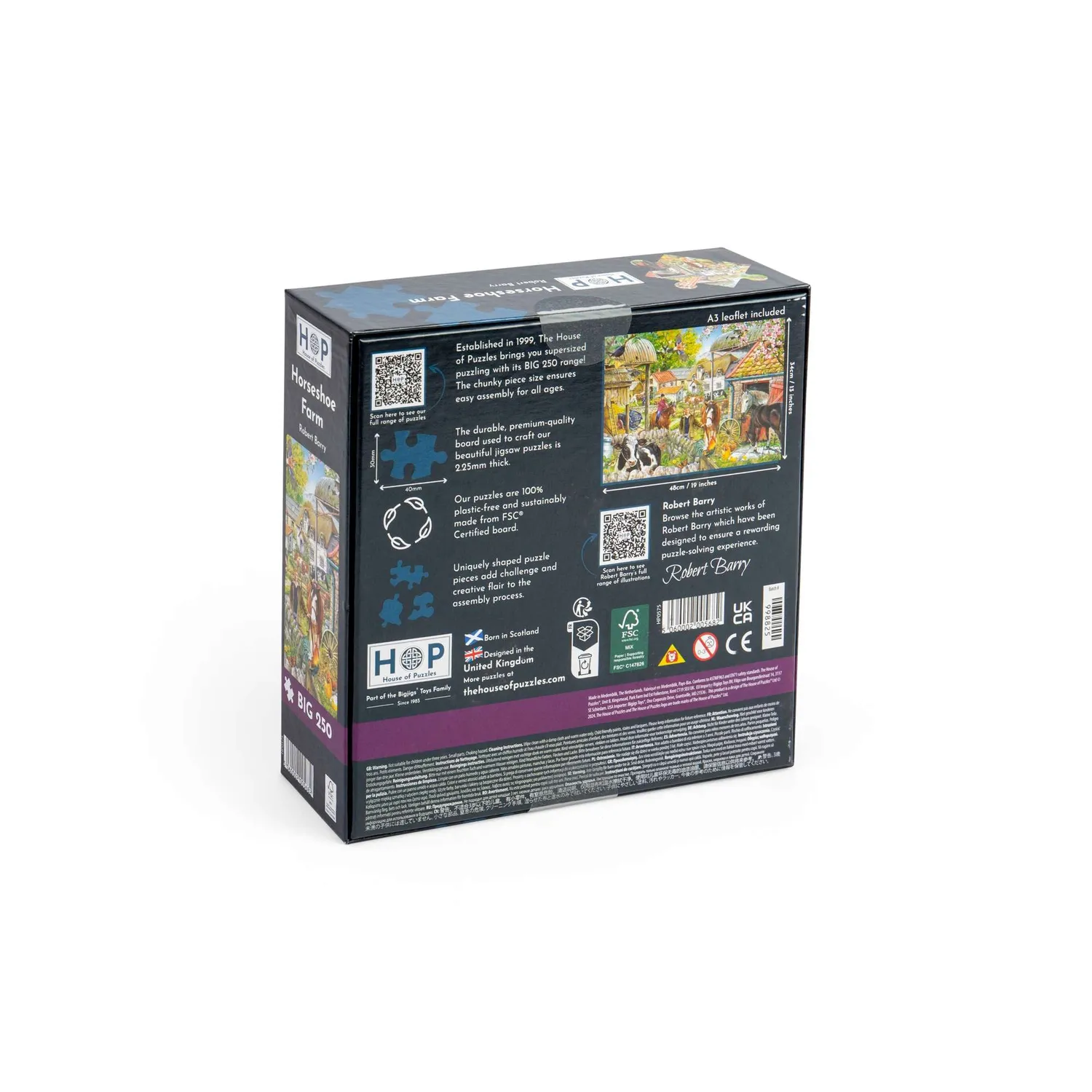 House of Puzzles Horseshoe Farm puslespil 250 brikker bondegård