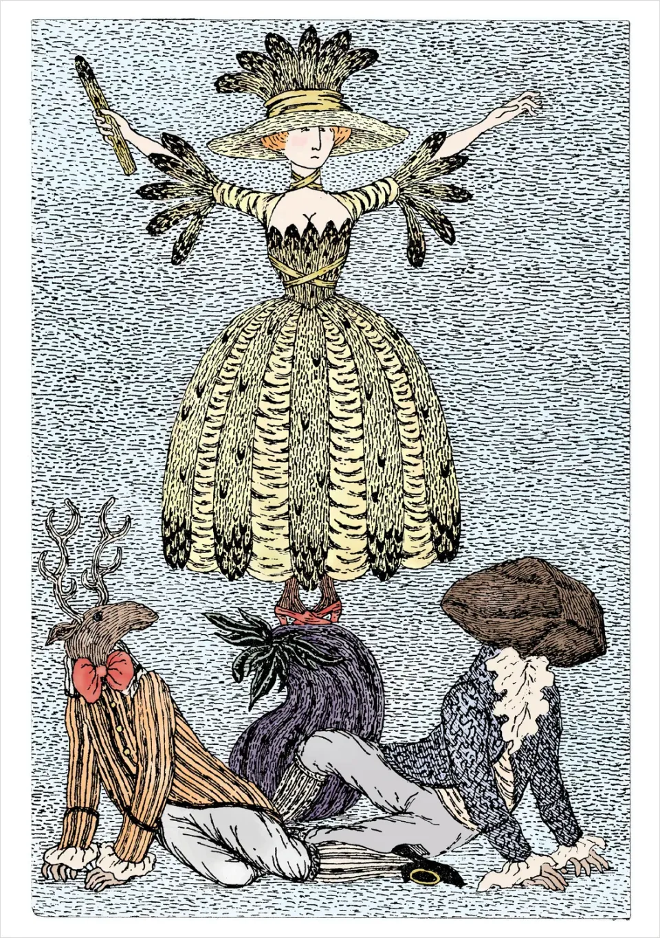 Pomegranate Edward Gorey Scène de Ballet fødselsdagskort sjovt