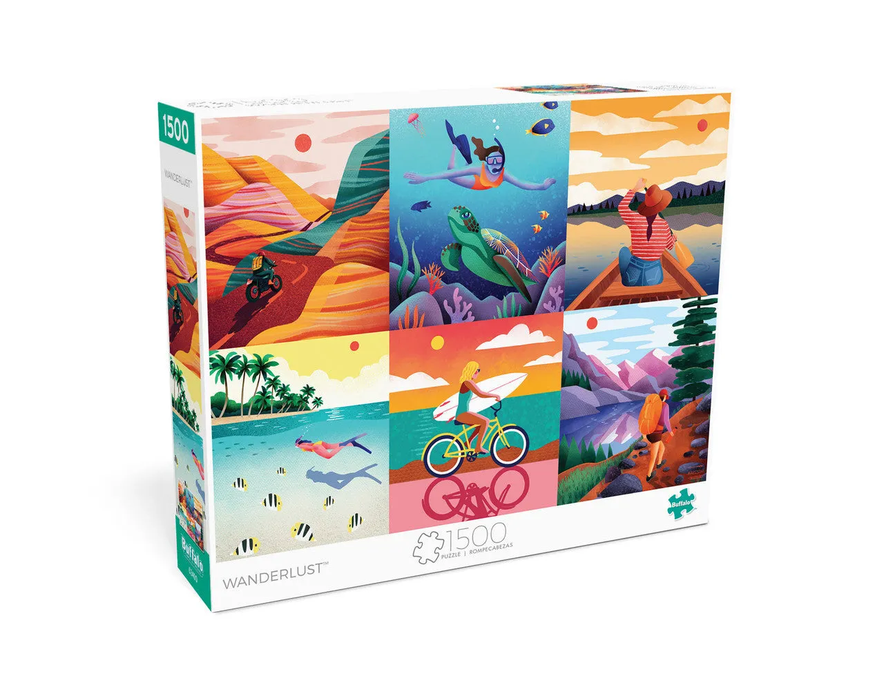 Buffalo Games Wanderlust puslespil 1500 brikker rejse