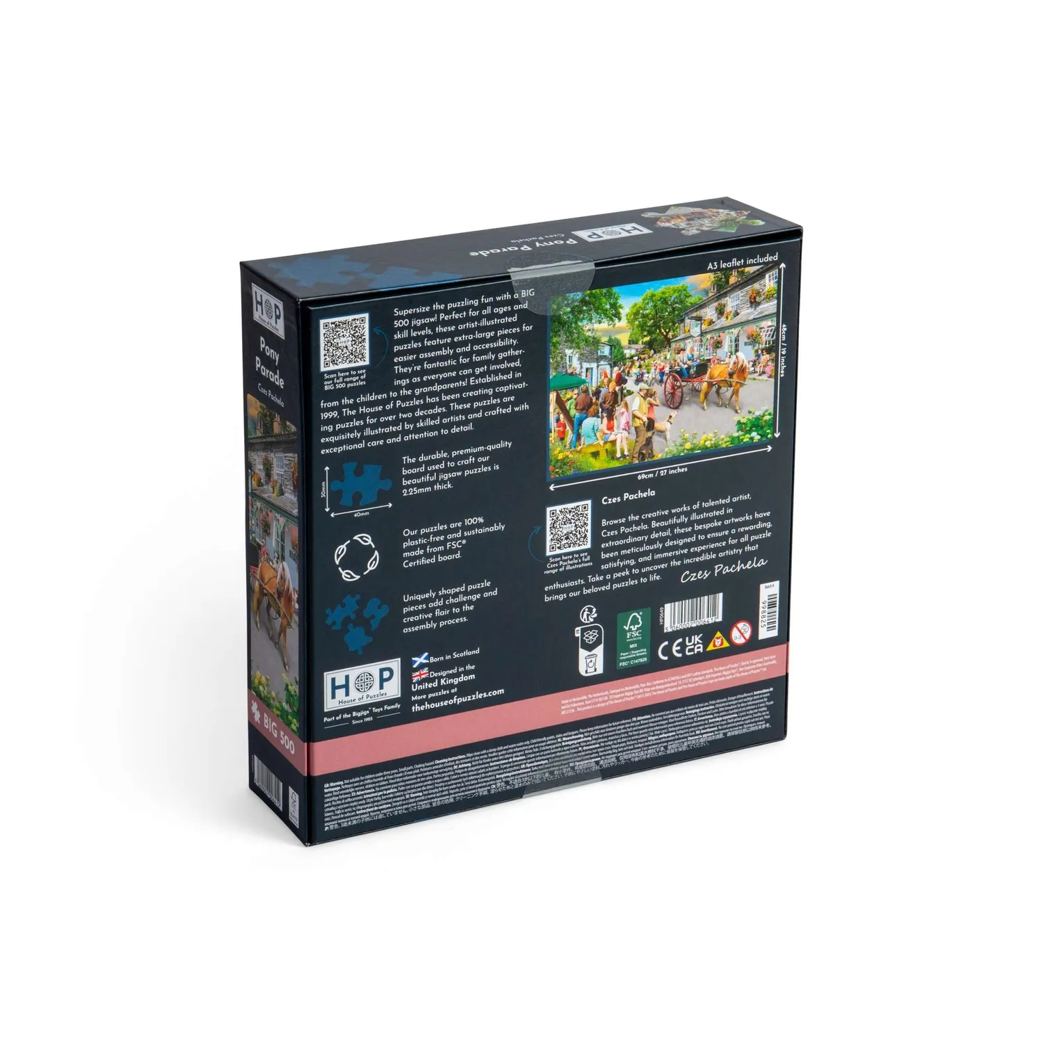 House of Puzzle BIG Pony Parade puslespil 500 heste