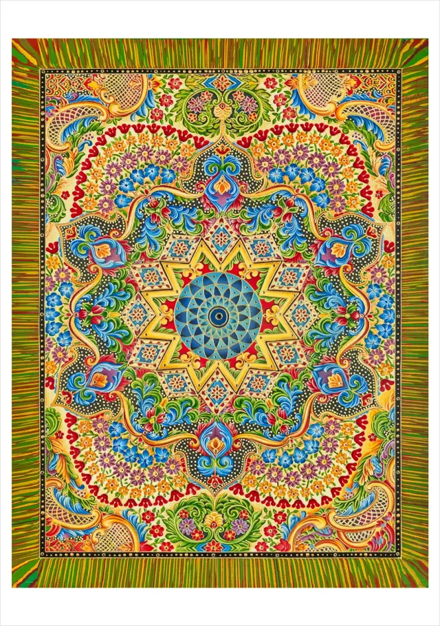 Pomegranate Paul Heussenstamm Tapestry Mandala kort enkelt blank