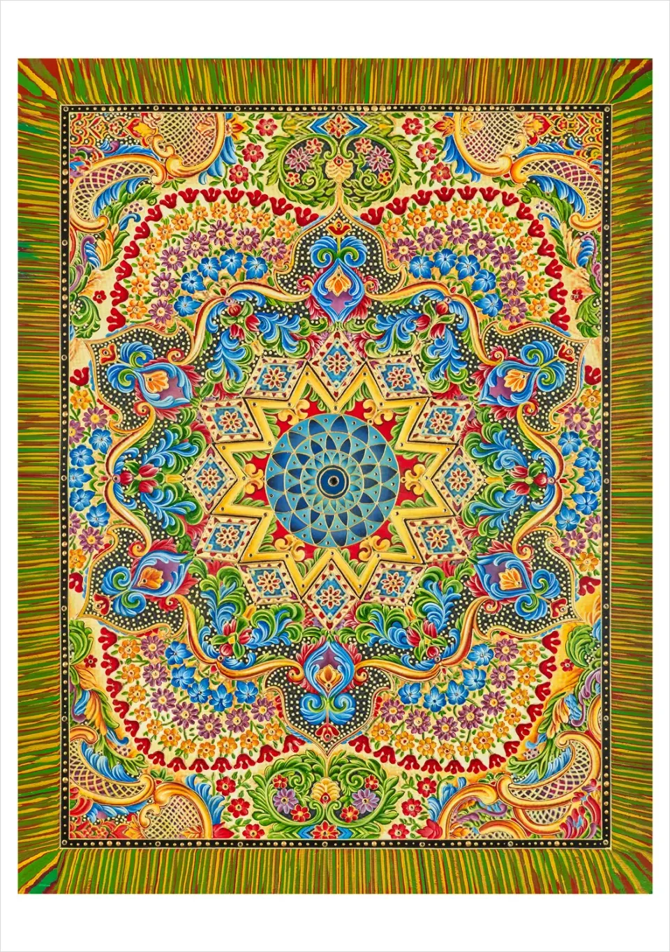Pomegranate Paul Heussenstamm Tapestry Mandala kort enkelt blank