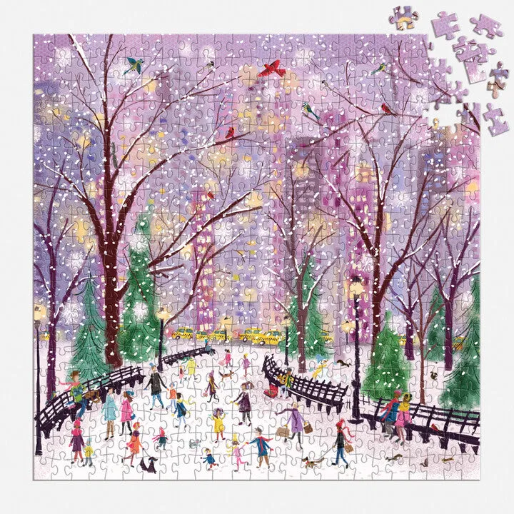 Galison Snowy Night puslespil 500 brikker vinter