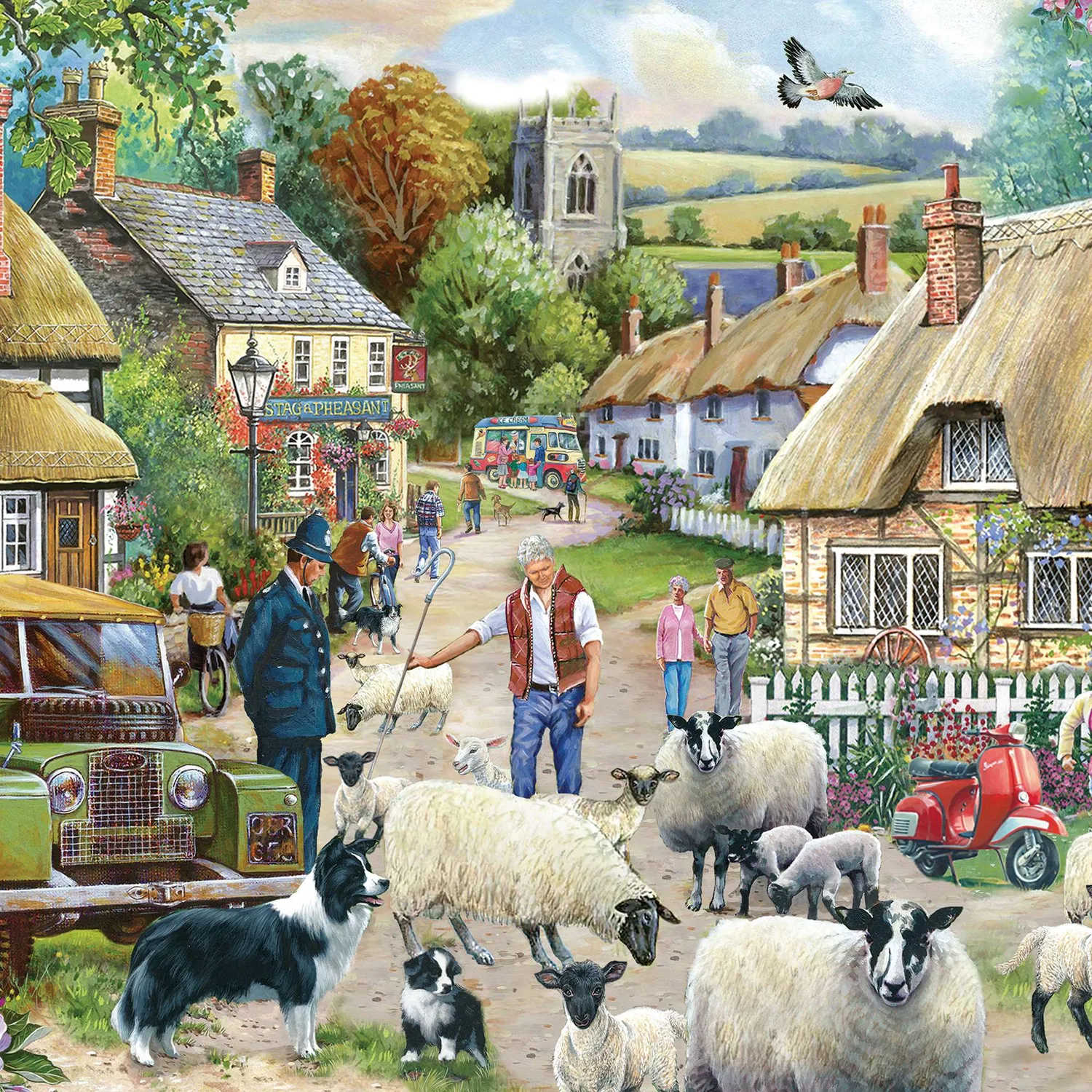 House of Puzzles Where Are Ewe Going puslespil 1000 brikker får