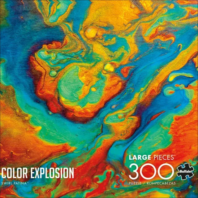 Buffalo Games Color Explosion Swirl Patina puslespil 300 store brikker