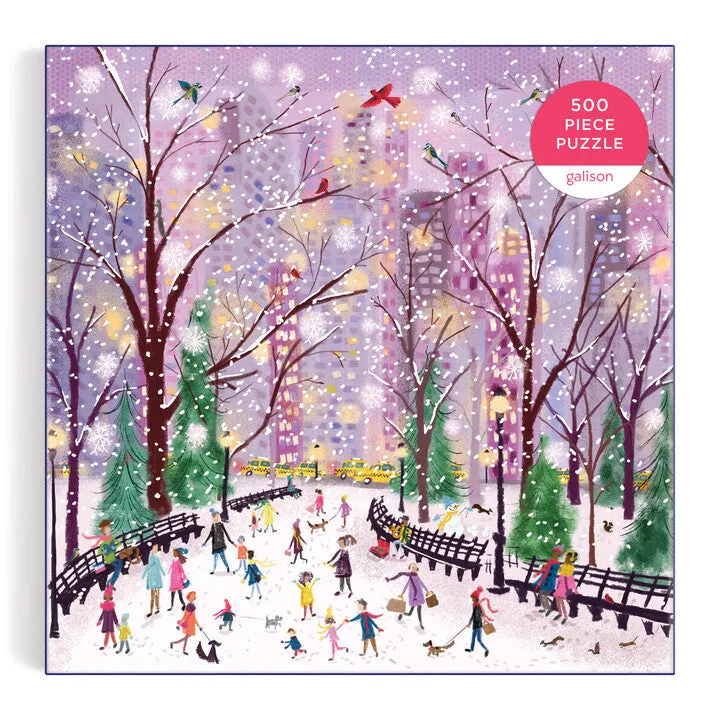 Galison Snowy Night puslespil 500 brikker vinter