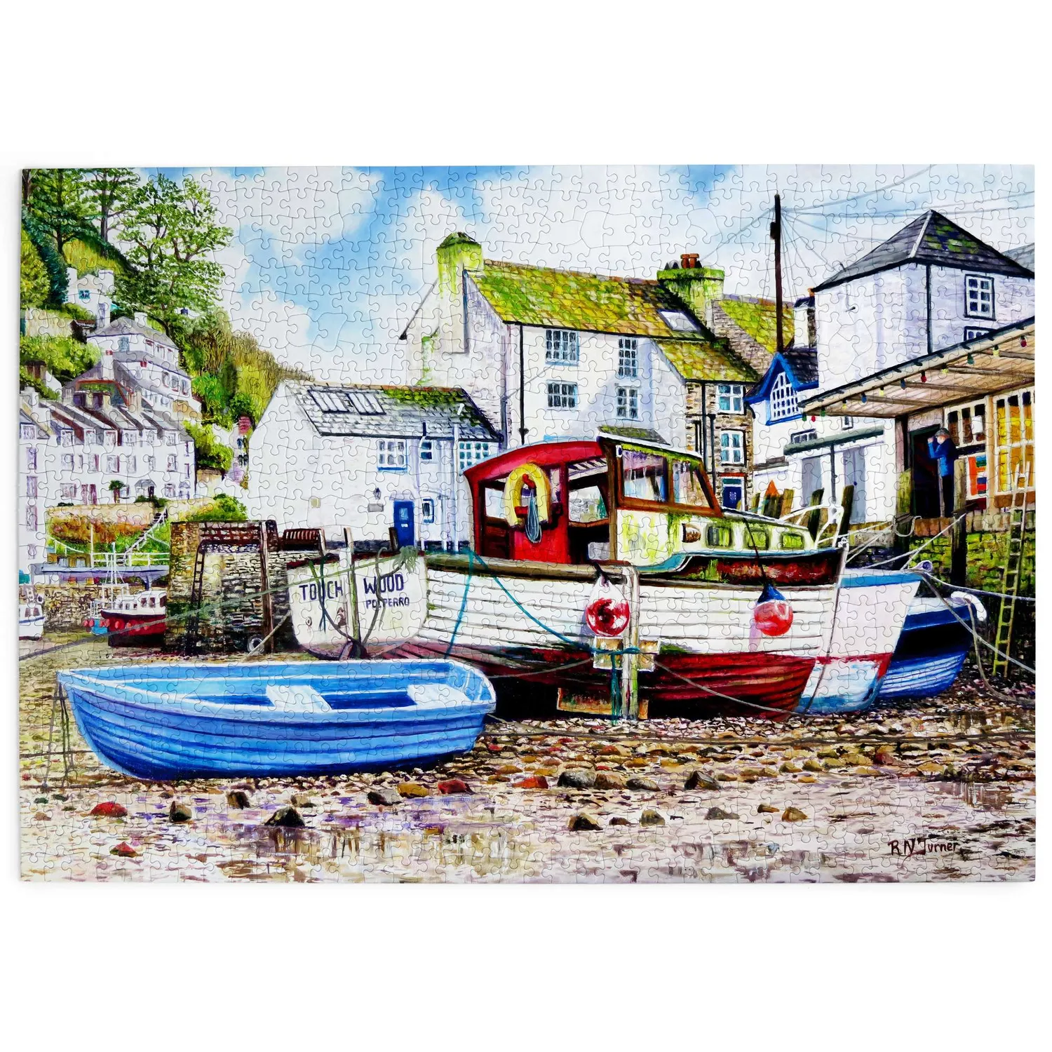 House of Puzzles Polperro puslespil 1000 kystby