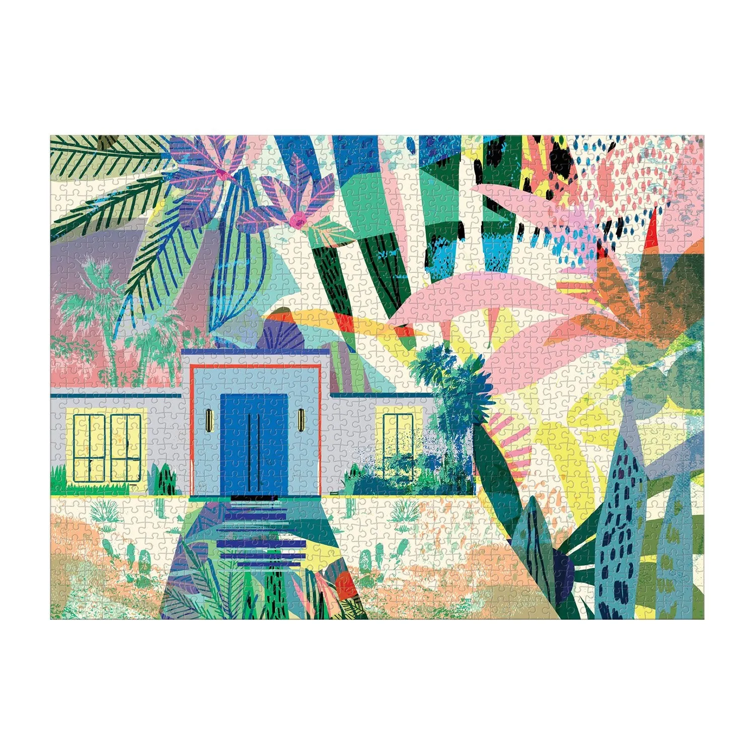 Galison Kitty McCall Palm Springs puslespil 1000 brikker pastel