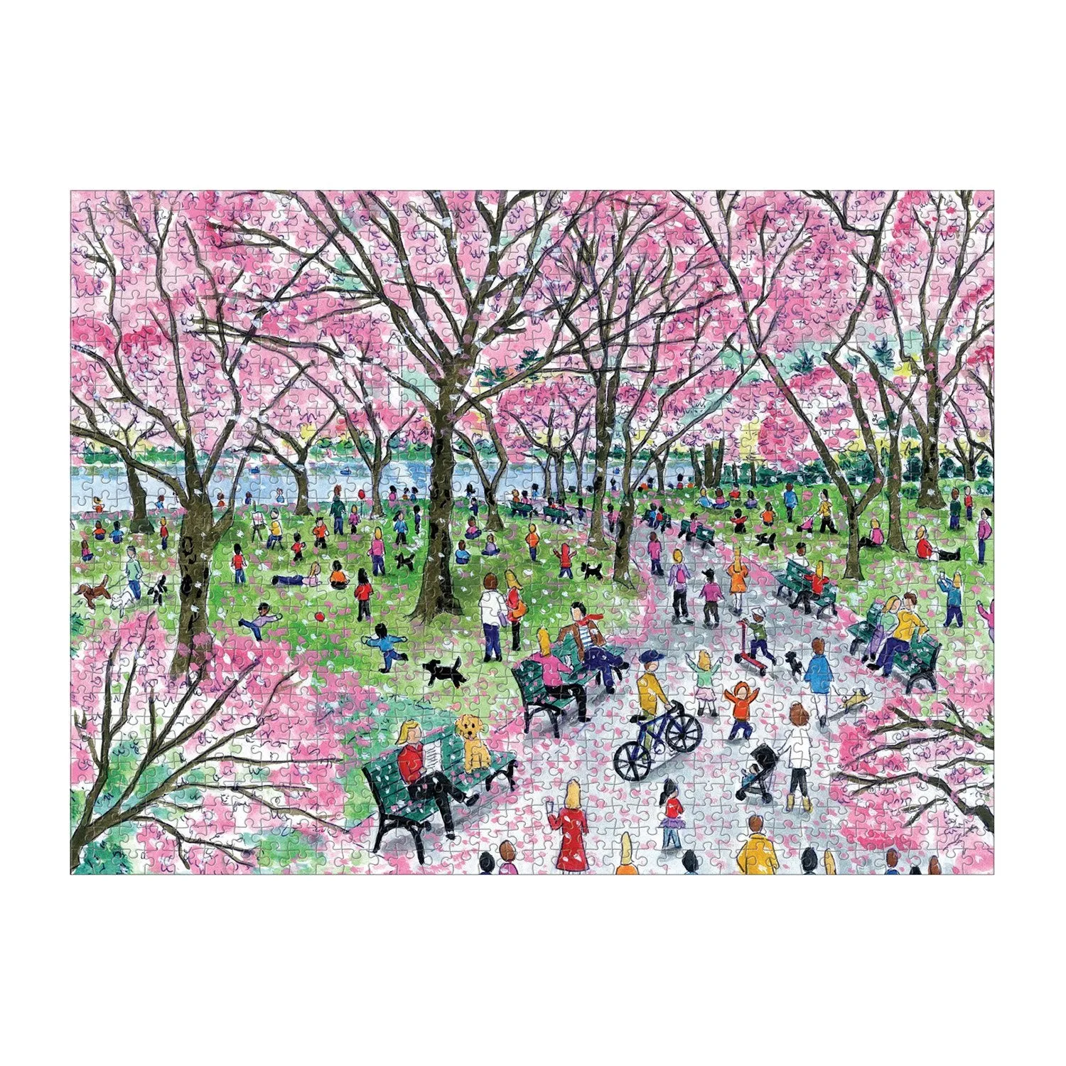 Galison Michael Storrings Cherry Blossoms puslespil 1000 brikker