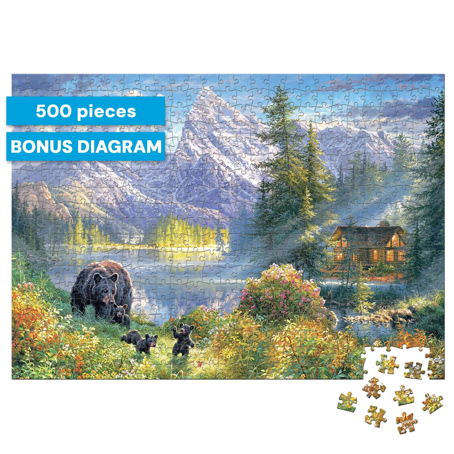 Buffalo Games Abraham Hunter Mountain Morning puslespil 500 brikker