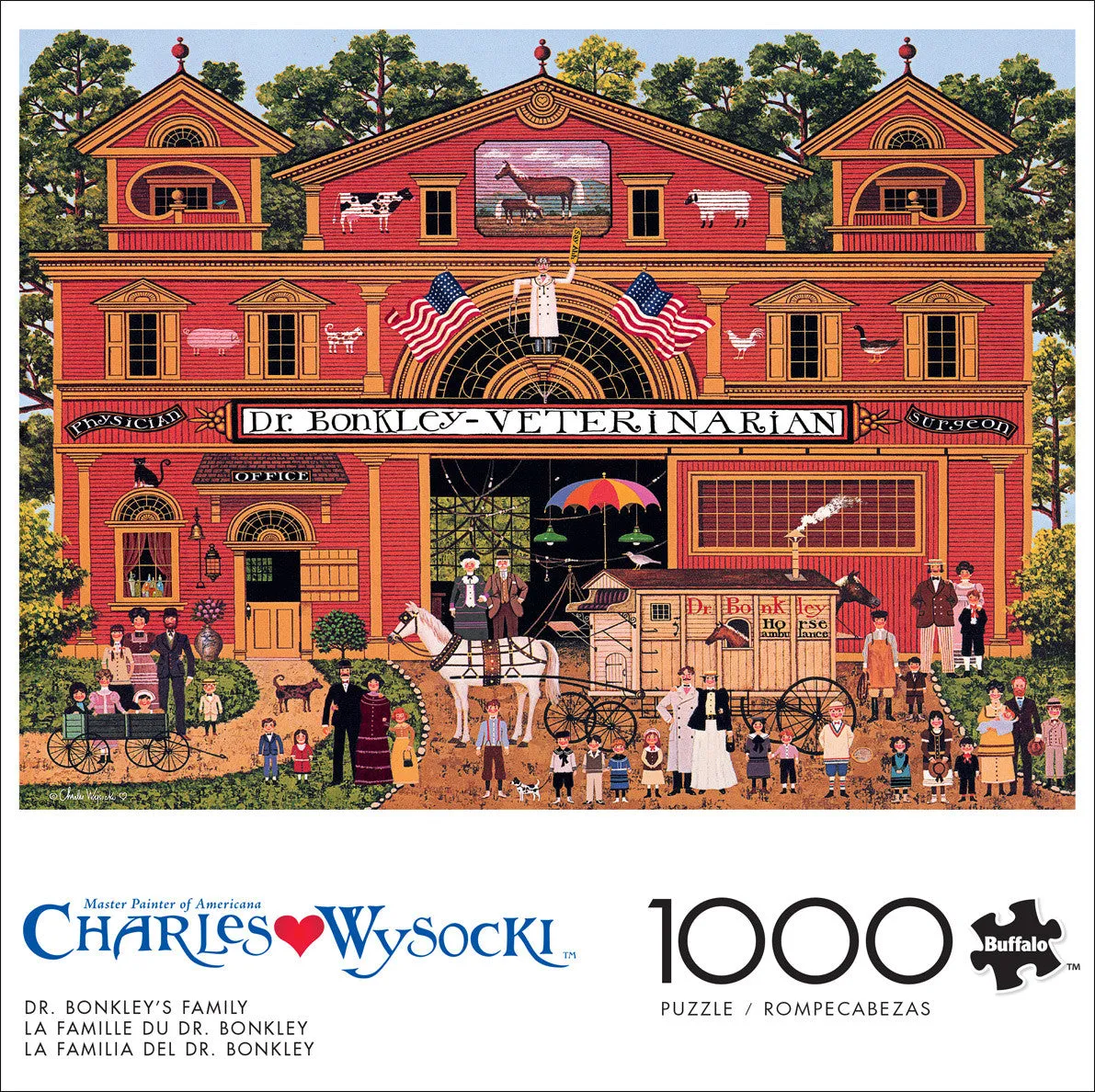 Buffalo Games Charles Wysocki Dr. Bonkley puslespil 1000 brikker gård
